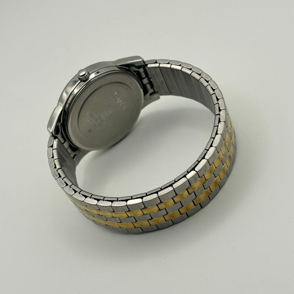 Timex Silver Gold Men’s Watch Date Display Working New Battery - Picture 5 of 8